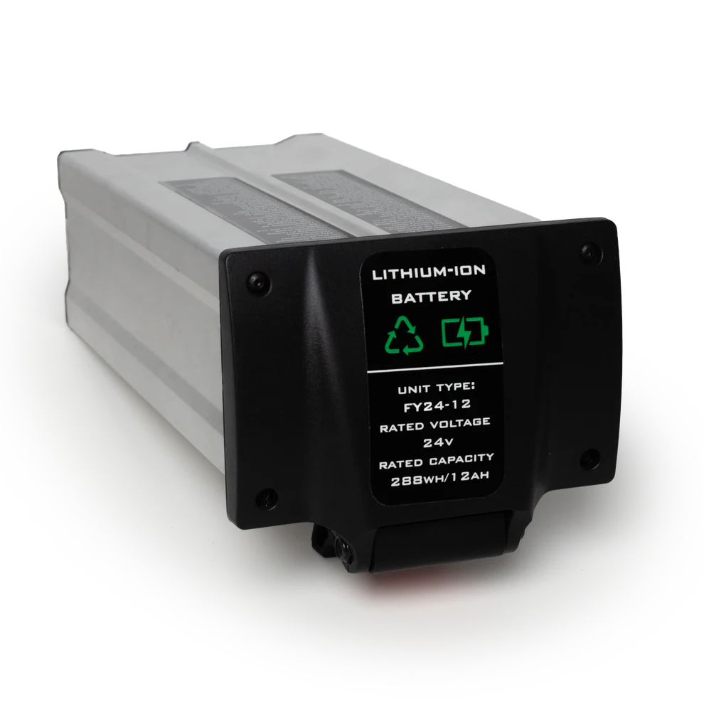 Grey and black Travel Buggy Grand Tourer GT 24V 12Ah lithium-ion replacement battery pack.